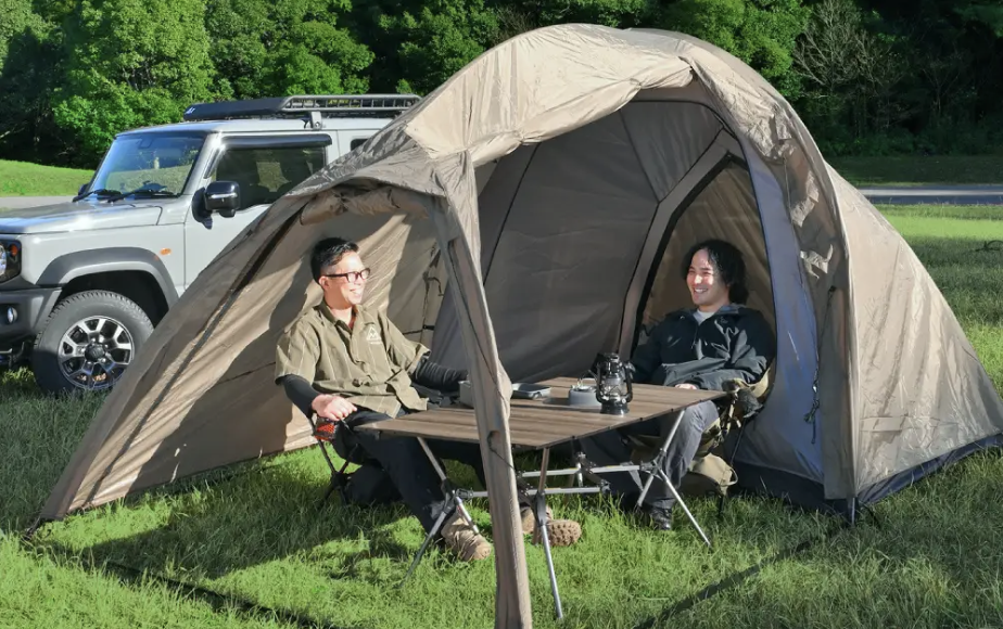 【オートキャンプ】天井高185cmは高すぎ〜！コンパクトカーにも積めるドームテント