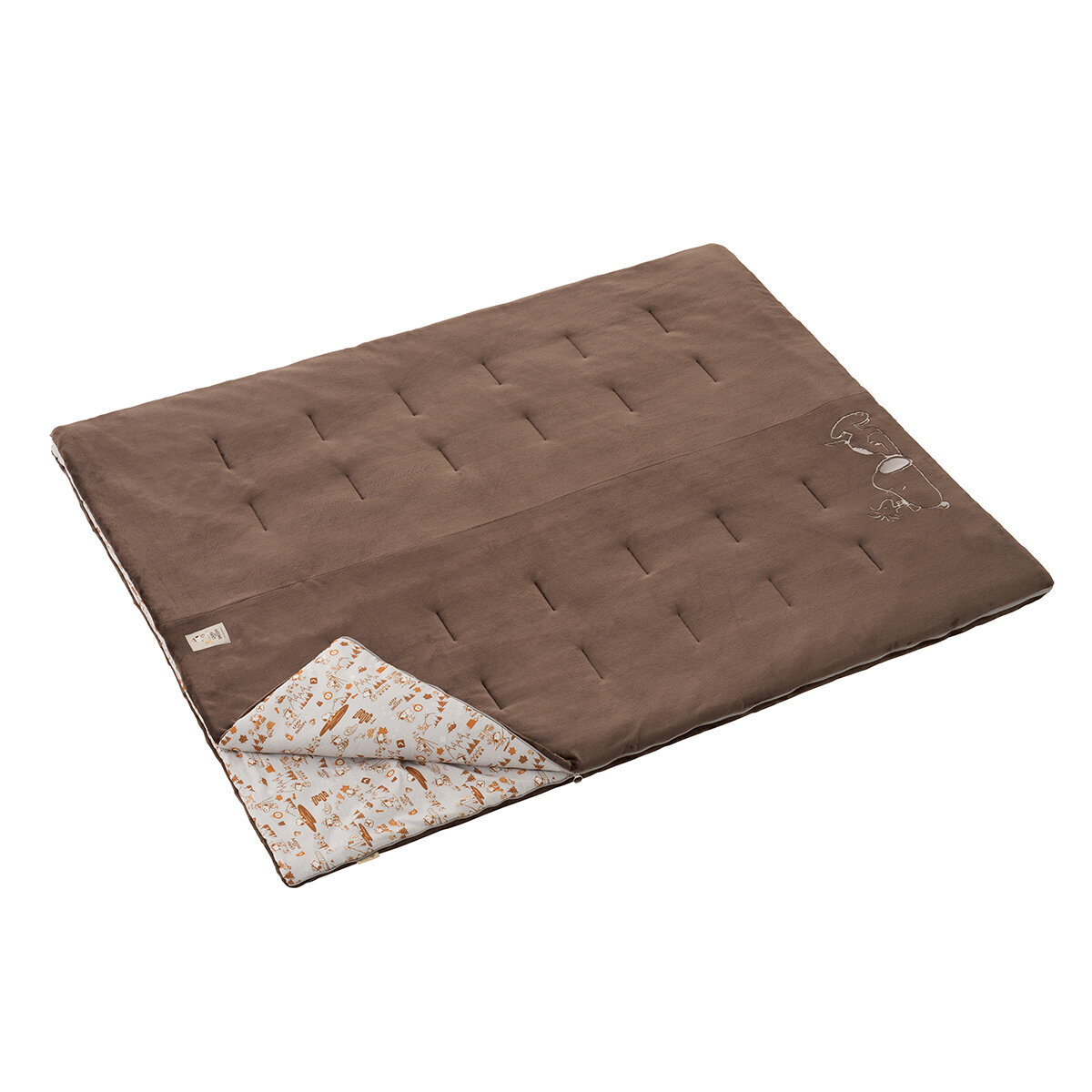 【Logos】 The reversible sleeping bag can be used year-round! When stored, it transforms into a cushion too!