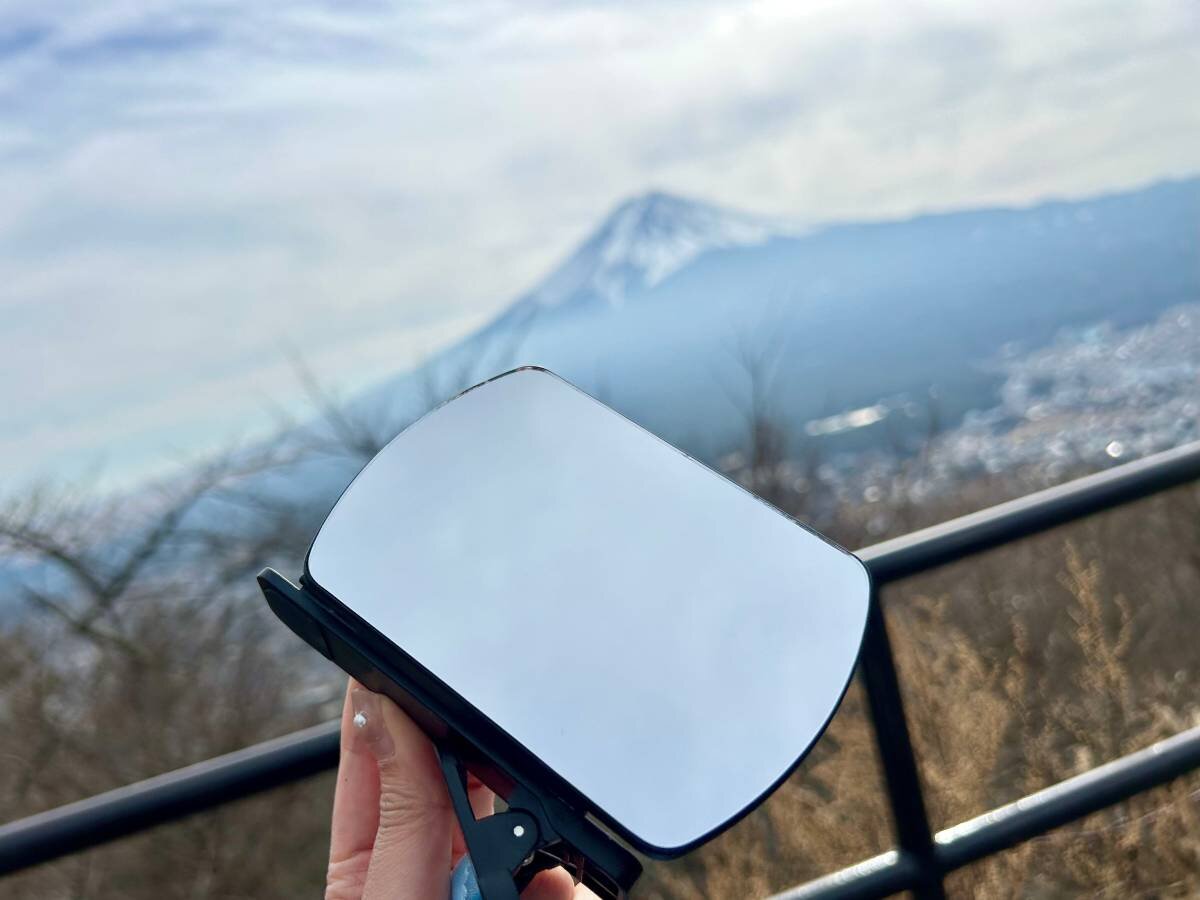 【チャレンジ】逆さ富士はできるのか？ 3COINSの「スマホ用反射ミラークリップ」で撮影してみた