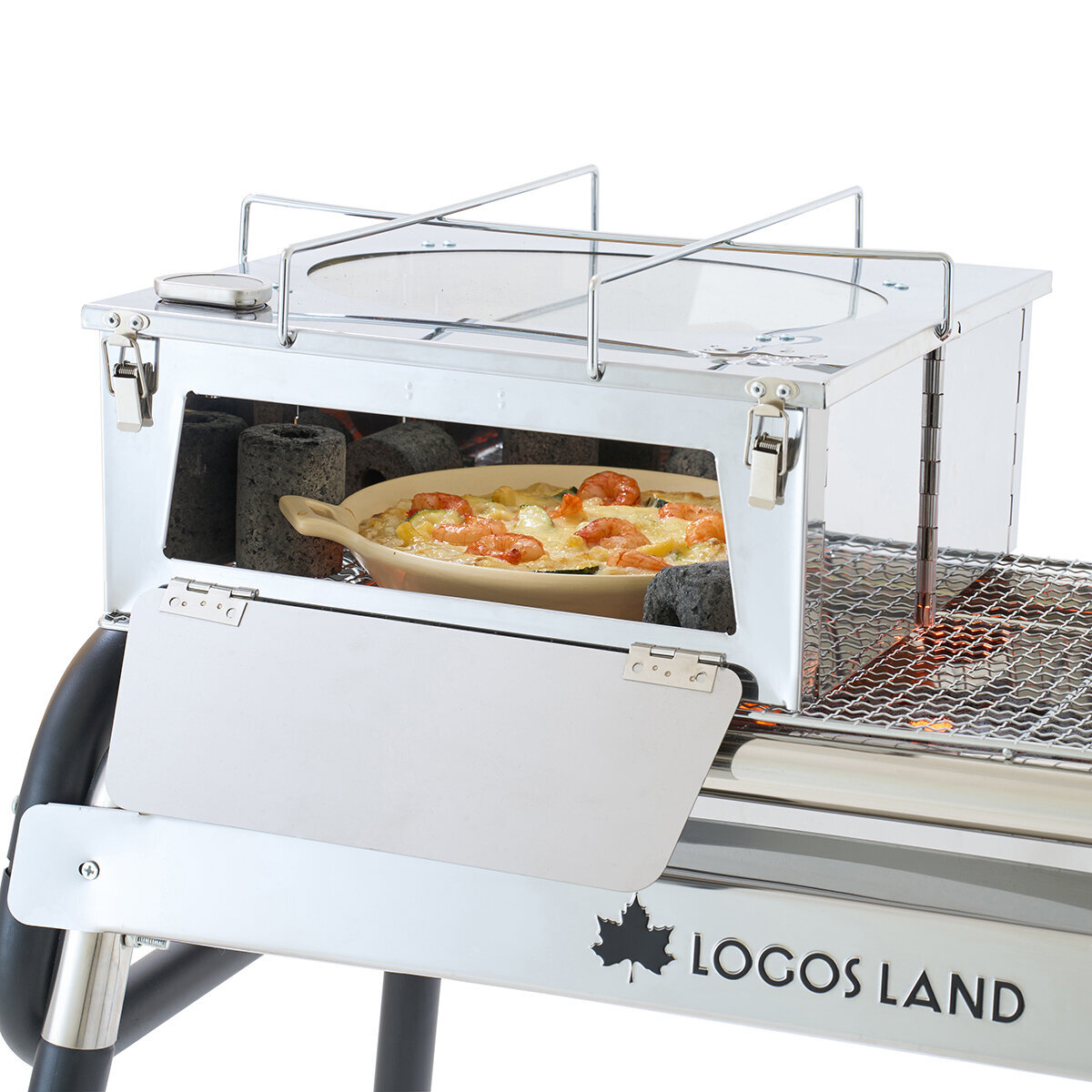 【Camping Meals】 Enjoy checking the doneness! Oven & pizza plate that you simply place on the BBQ grill