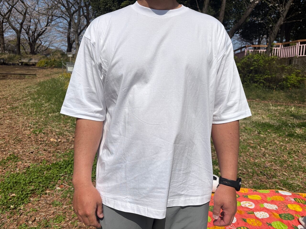 【Functional T-Shirt】Does Workman's "Sustained Cooling -1℃ Cotton Oversized 5-Short Sleeve T-Shirt" change outdoor play?