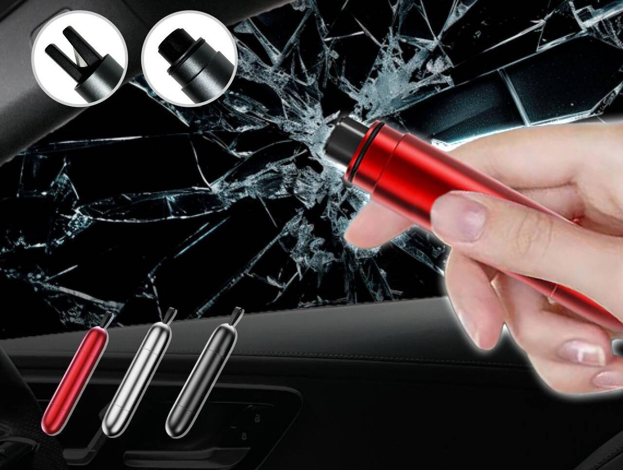 [Car] Glass shattering & seatbelt cutting! A mini disaster prevention tool to protect "life"