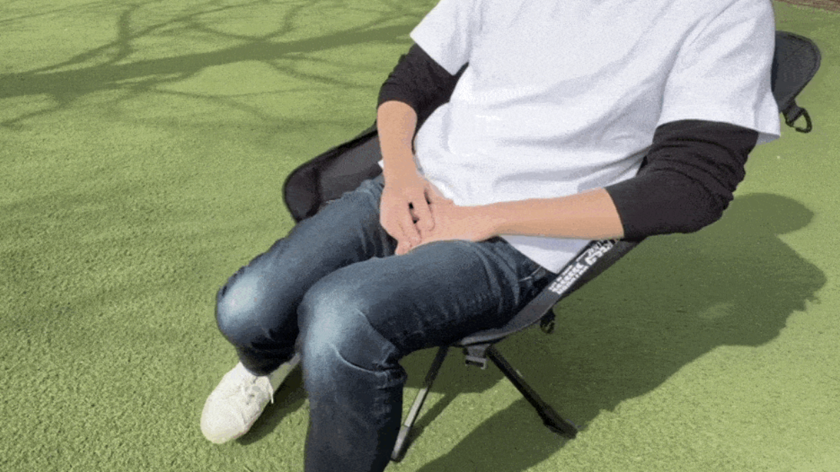 Can be taken on touring camps! A "non-standing" blissful camp with a 360° rotating chair