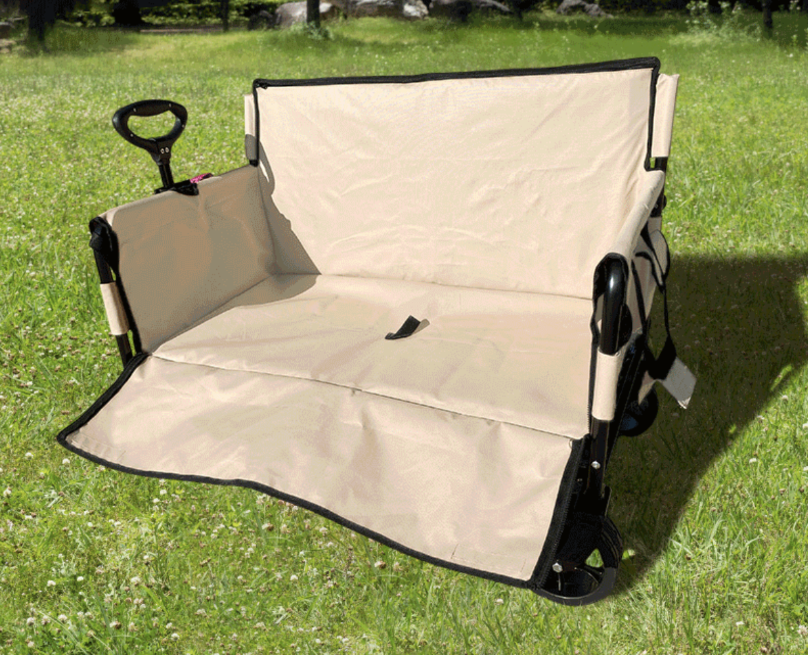 [Revolutionary] After transporting luggage, it transforms into a bench!? The next-generation wagon that can be seated is more convenient than expected