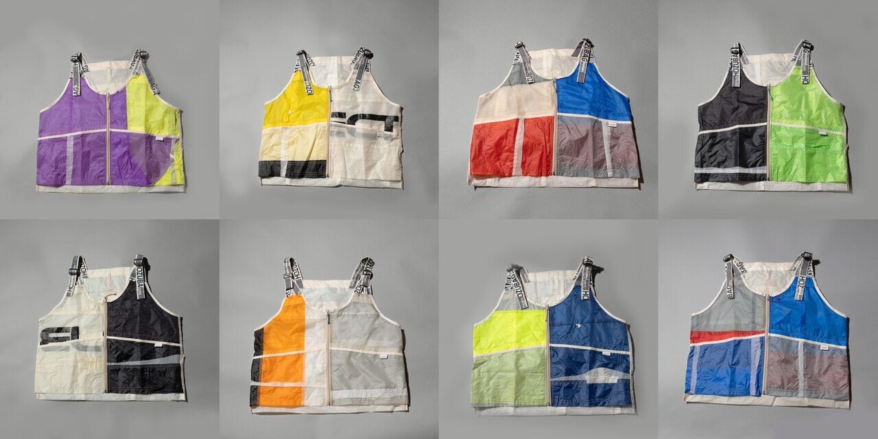 [Upcycle] A sense of uniqueness with one-of-a-kind pieces! A retired paraglider has transformed into a vest.