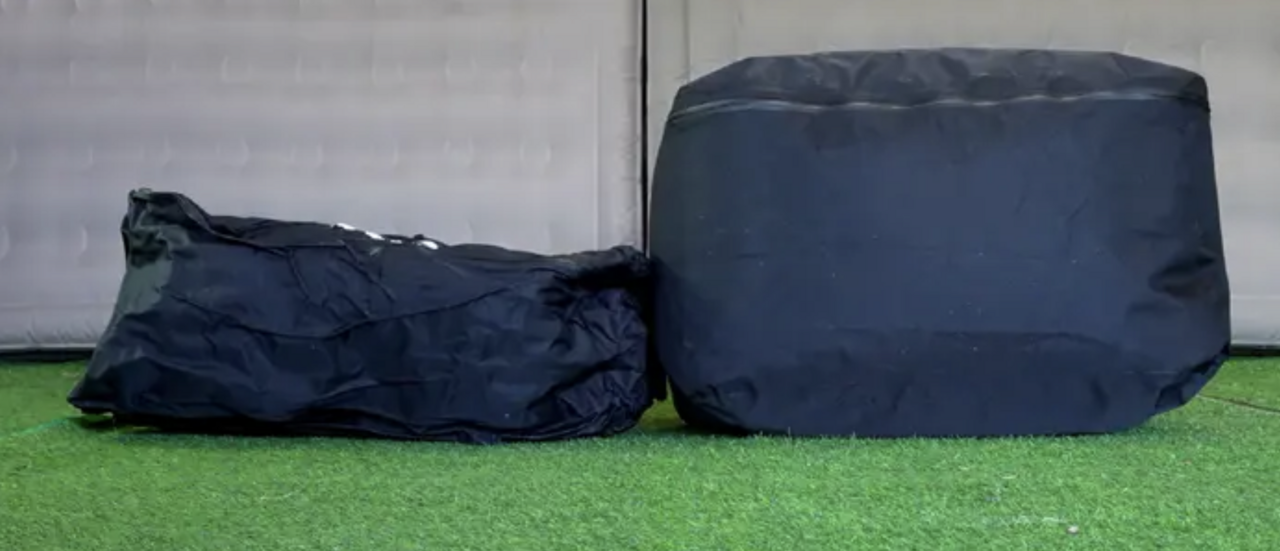 Is it possible to reduce the size this much!? Say goodbye to "car Tetris" with a tent compression bag.