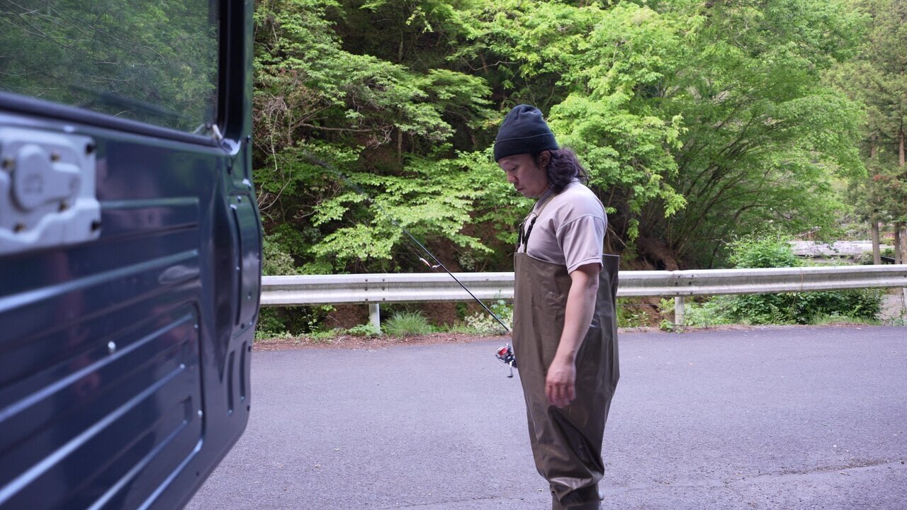 The 4,500 yen "PVC waders" purchased at Workman are performing excellently! I even caught stream fish for the first time