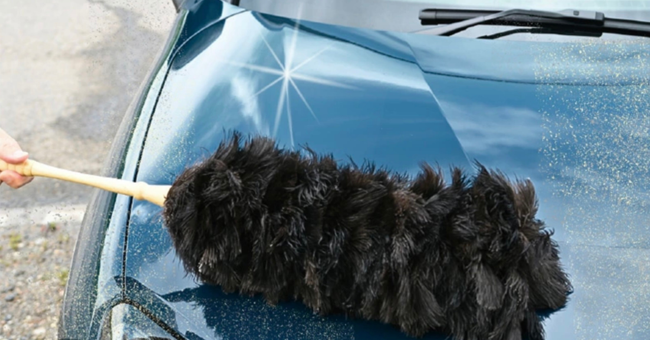 【Car Care】Fluffy hair restores shine! Ostrich feather duster that protects coated cars