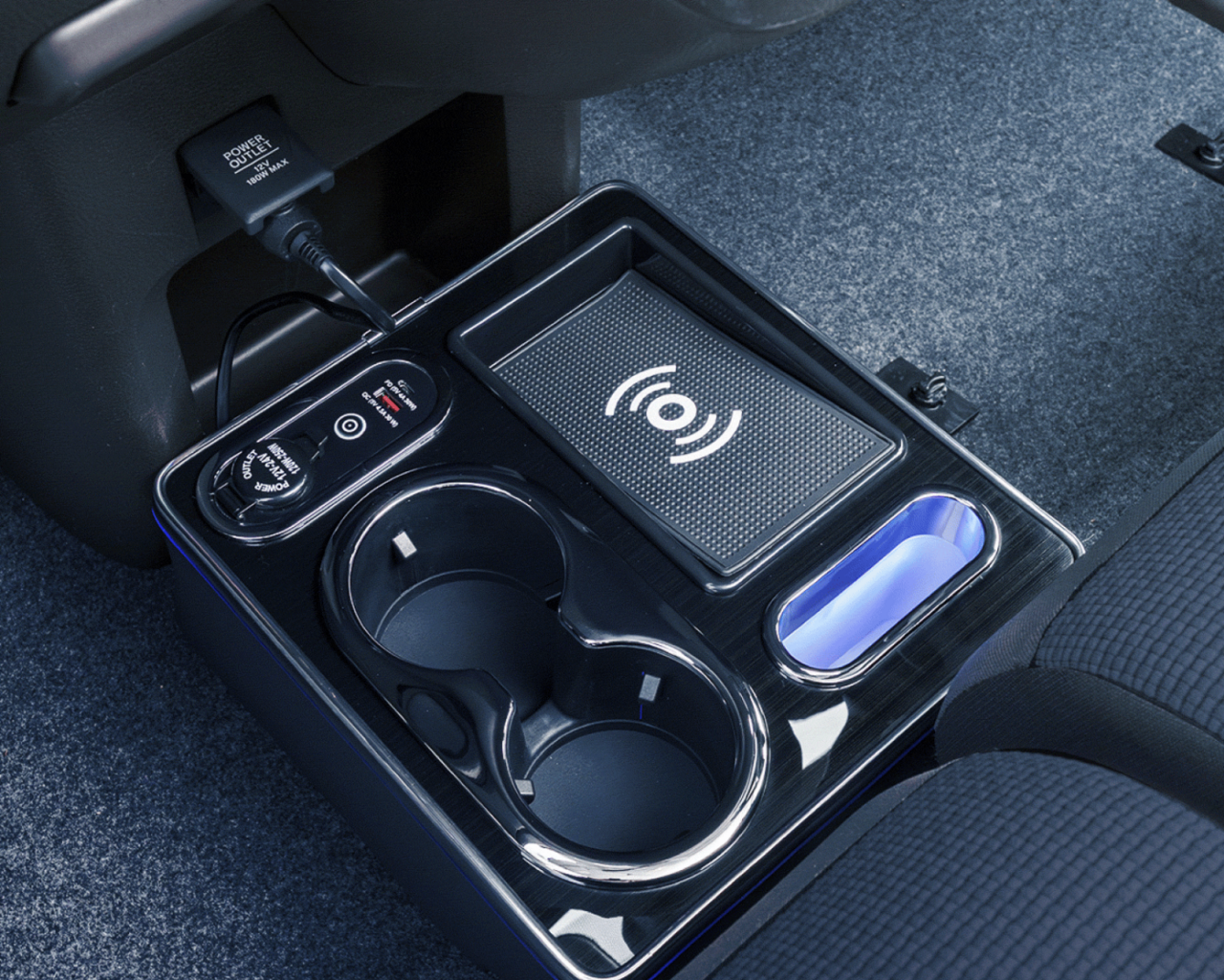 【In-car Customization】Just place it for 10 seconds! LED console box that fits like an original part