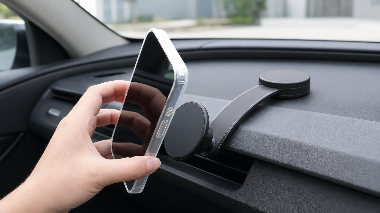 【Car Holder】Double fixation with magnets and suction cups! A “small investment” to increase the comfort of driving.