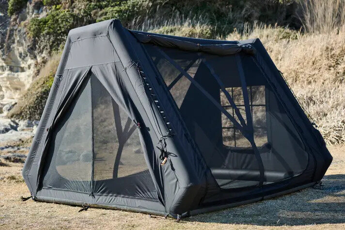【野営】拡張パーツまで揃って約14万円！秘密基地みたいなエアテントと夏キャンプ
