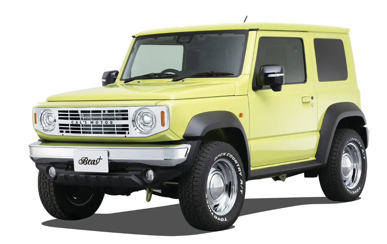 【Jimny】Classic look with round dual lights! A retro custom that makes you want to drive along the coast