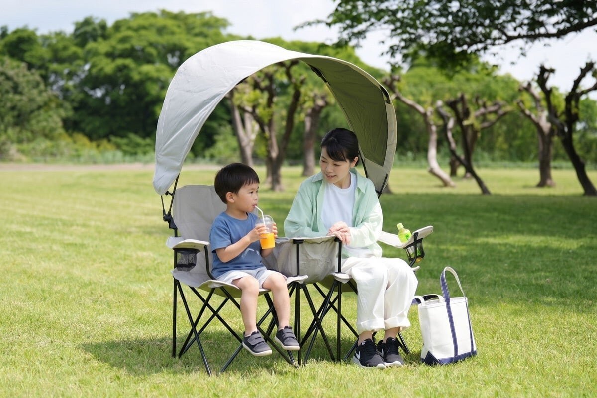 【Heat Prevention】 Complete your "personal shade" with an all-direction shade chair! Even the two-person model is under 10,000 yen.