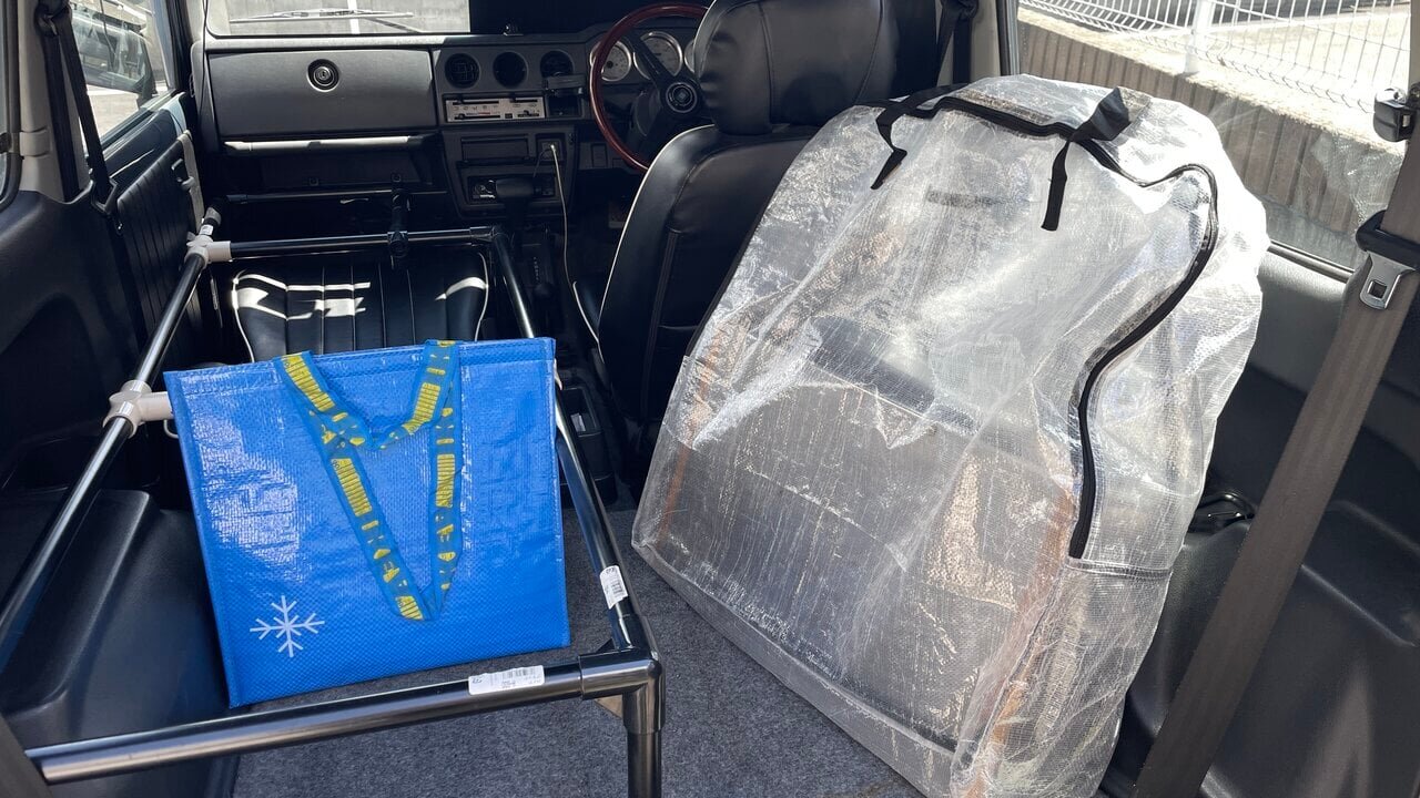 【Car Storage Ideas】I found that IKEA's large storage bag "DIMPA" and cooling bag "FRAKTA" were convenient in the Jimny.