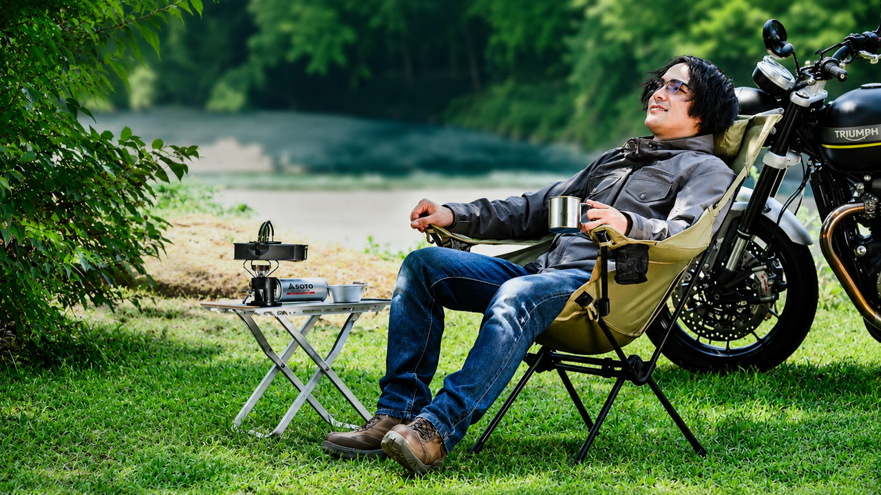 【Touring】The “best VIP seat” is available outdoors~! A high back chair that can be carried by motorcycle