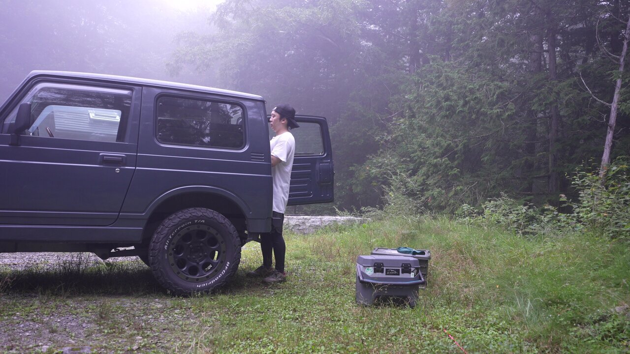 【Car Camping】Fishing in the Stream at the Source of the Tama River "Sakubadaira"! A Journey Aiming for the Early Morning at a Fishing Spot Along the Mountain Trail