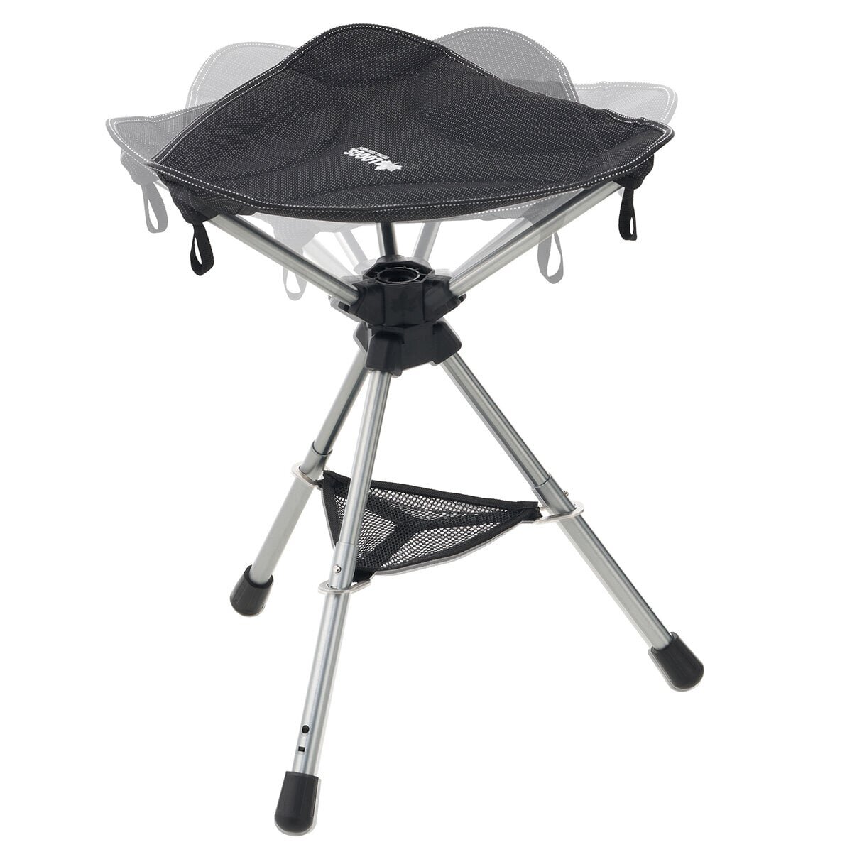 The rotating seat spins around! A smooth outdoor stool for sitting and standing, perfect for autumn leisure activities