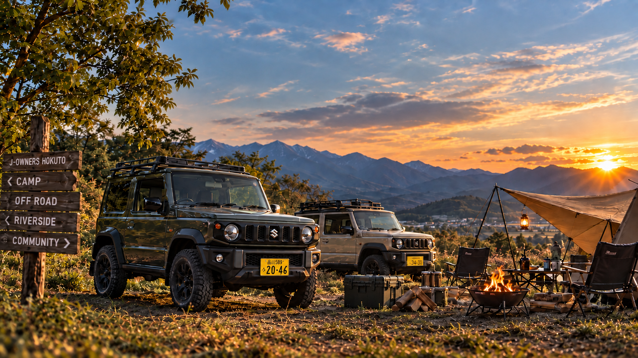 【Jimny】 Just 2 hours from Tokyo! At this owner-exclusive “base,” you can also do car sleepovers, maintenance, and socializing