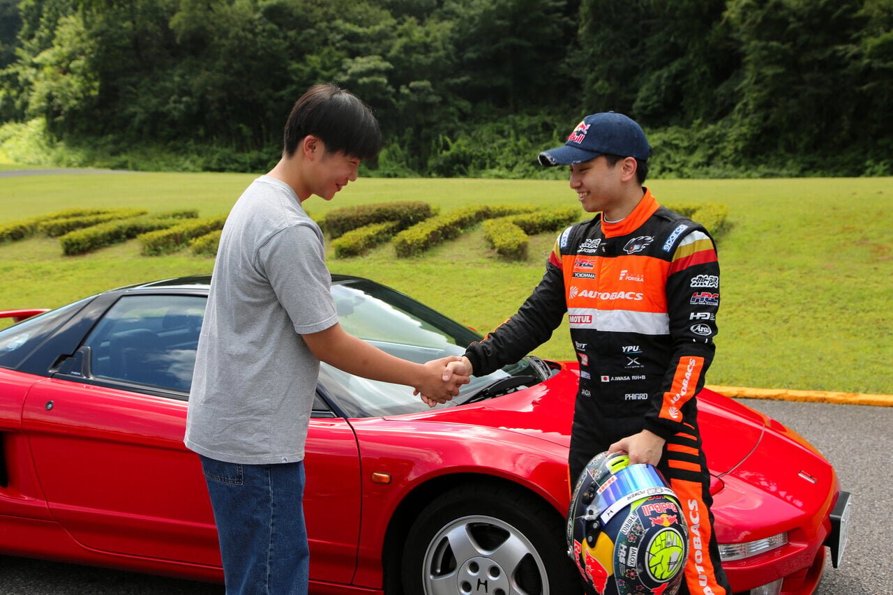 A rare ride-along experience at SHINOI RING achieved by a junior high school student next to professional driver Ayumu Iwasa
