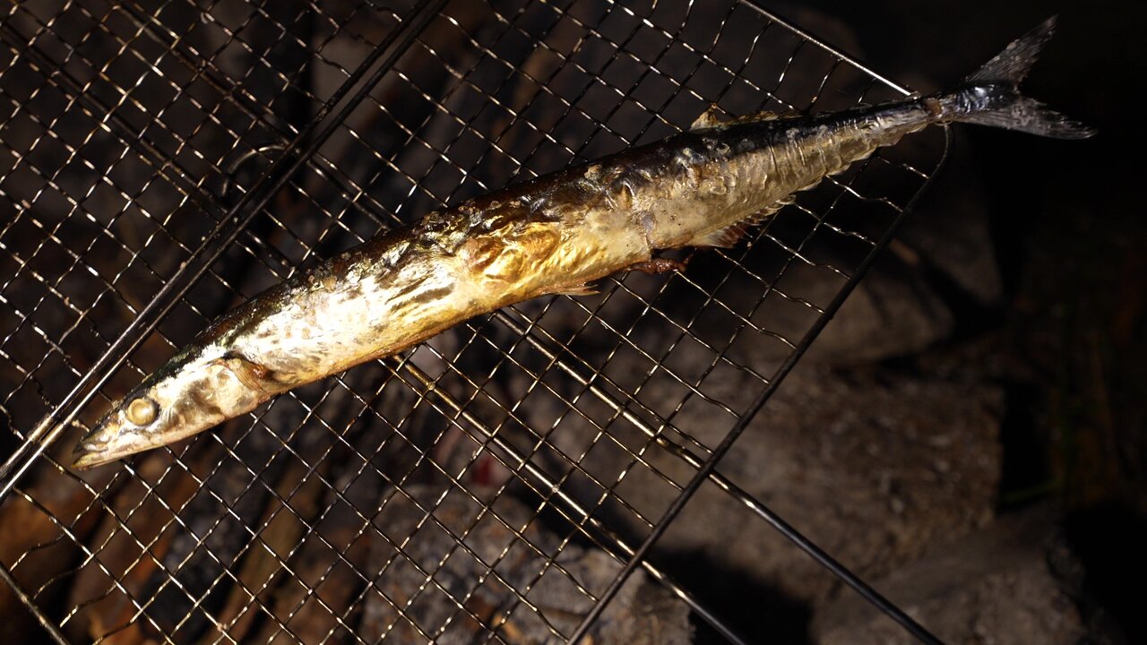 【秋の味覚】釣った渓流魚をあえてリリースして「焚き火とサンマ」を楽しむ渓流釣り車中泊旅