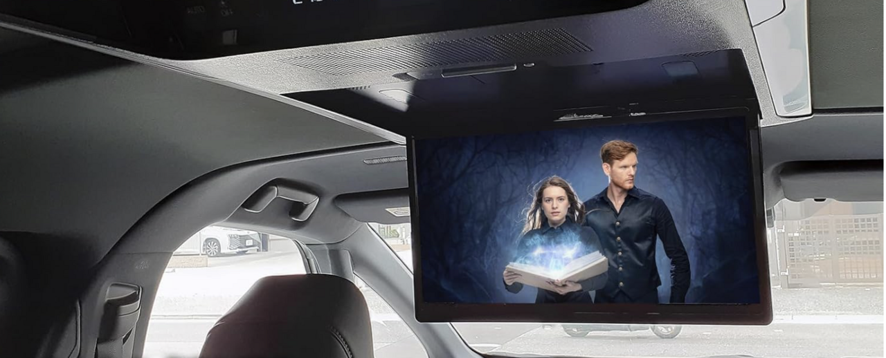 【Drive】Enjoy entertainment even in places without signal! A rear-seat big theater without the need to drill holes in the ceiling