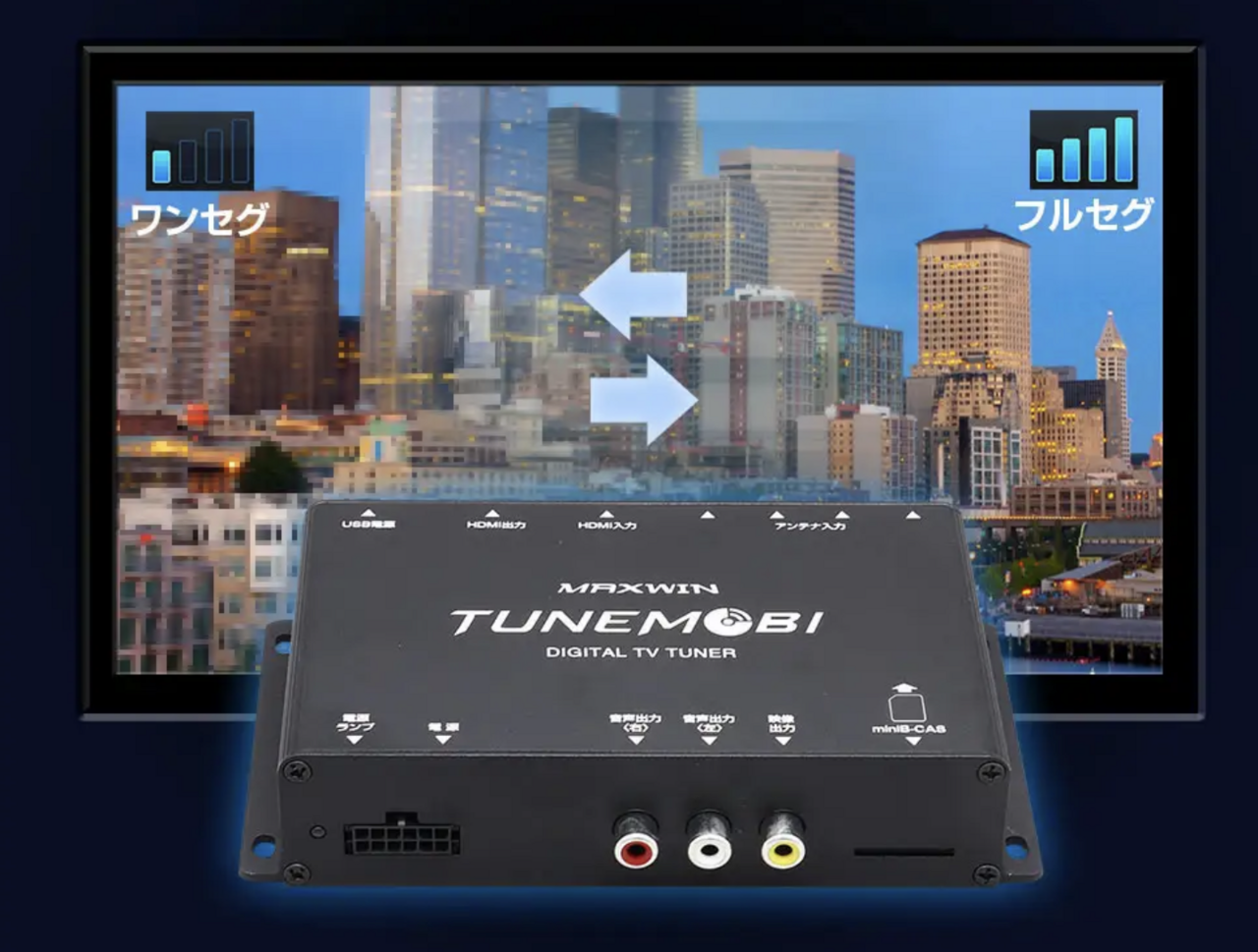 【In-Car Gadget】Smooth operation even in tunnels and mountain roads! Full-segment terrestrial digital tuner that connects to subscriptions