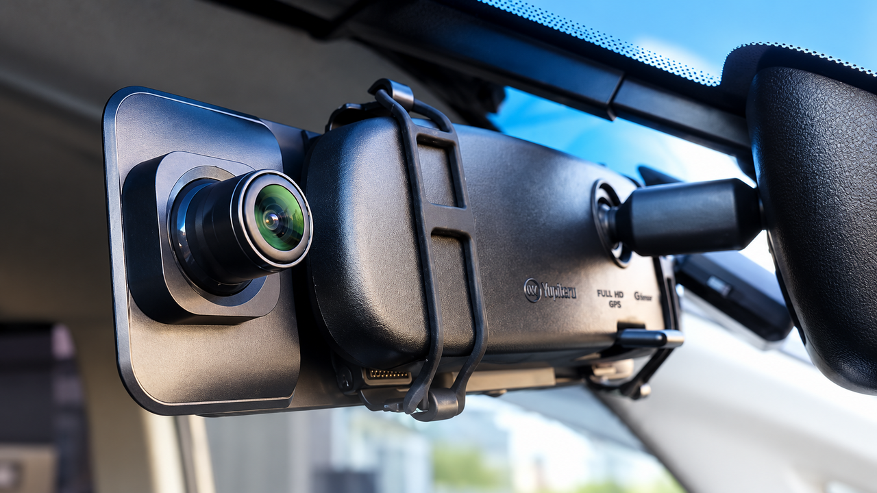 【Mirror-type Dashcam】 Perfectly suited for light & compact cars! At a width of 25.5 cm, it doesn’t obstruct your view.