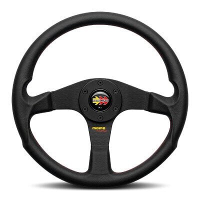 【In the Car】Update of a masterpiece from the '90s! The red stitching and center ring draw attention to the steering wheel