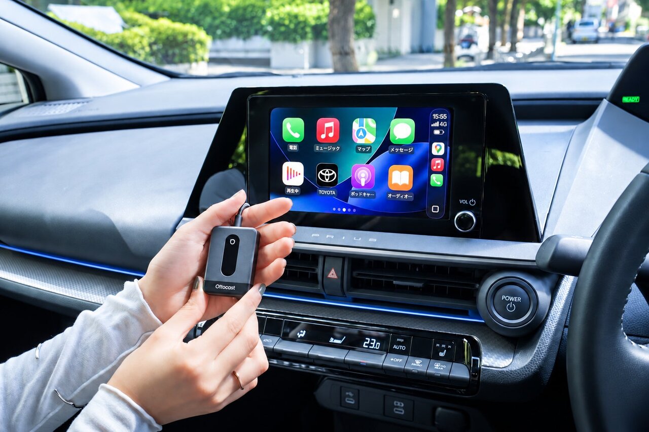 【車載ガジェット】2台のスマホを記憶！ワイヤレスカーアダプタでもうケーブルは挿さない