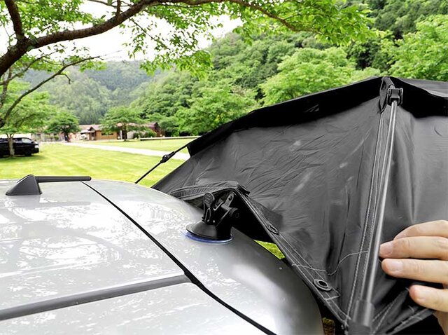 オートキャンプ クルマを傷つけない吸盤式タープ カンタン設営 Maduroセレクション Maduro Online マデュロオンライン