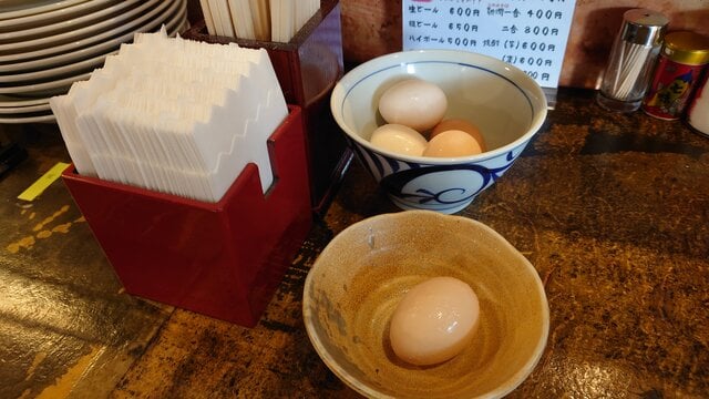 ゆで卵が無料!