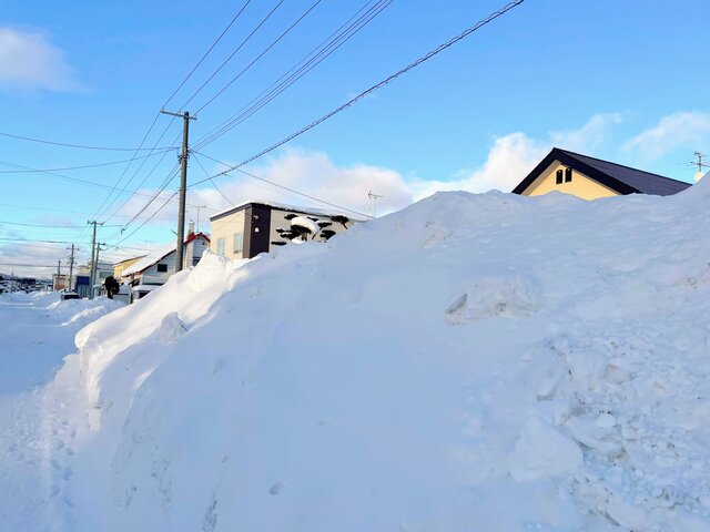 雪の壁が出現