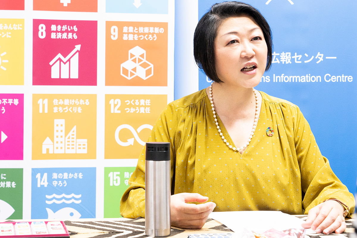 普段持ち歩くマイボトル。「家庭内のプラスチックゴミが目に見えて減ると、達成感があります」と根本さん。