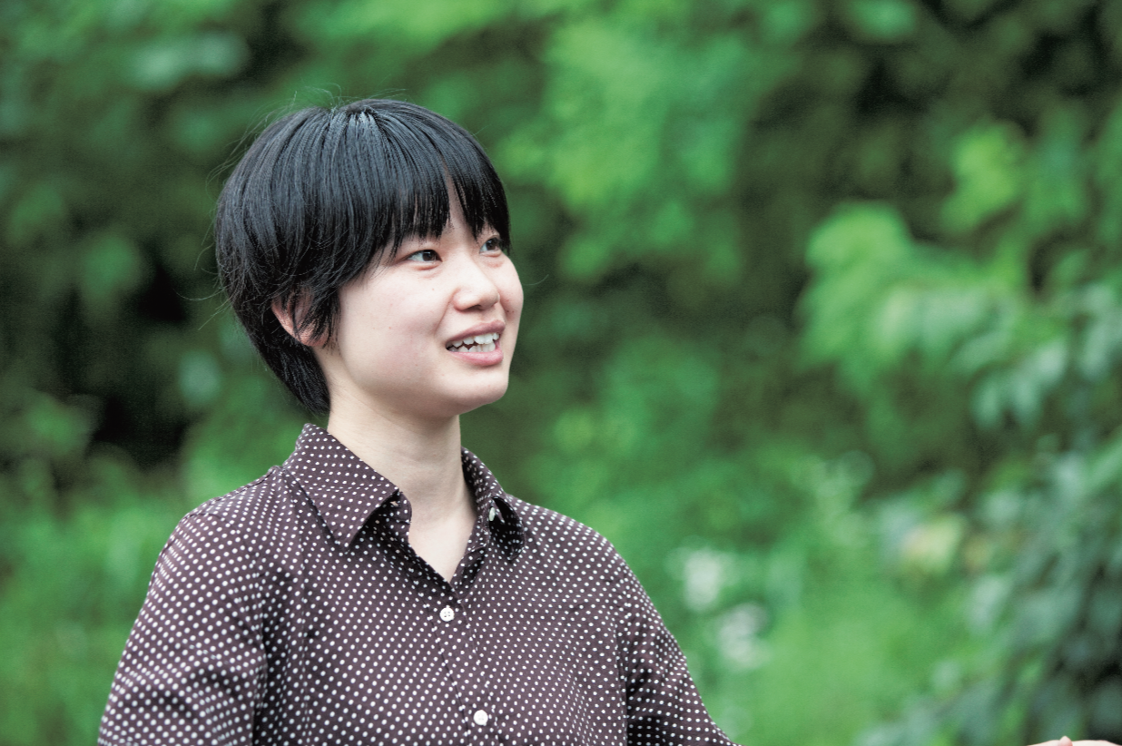 長岡市の『大林印刷』で企業インターンを実践中の清水美波さん。