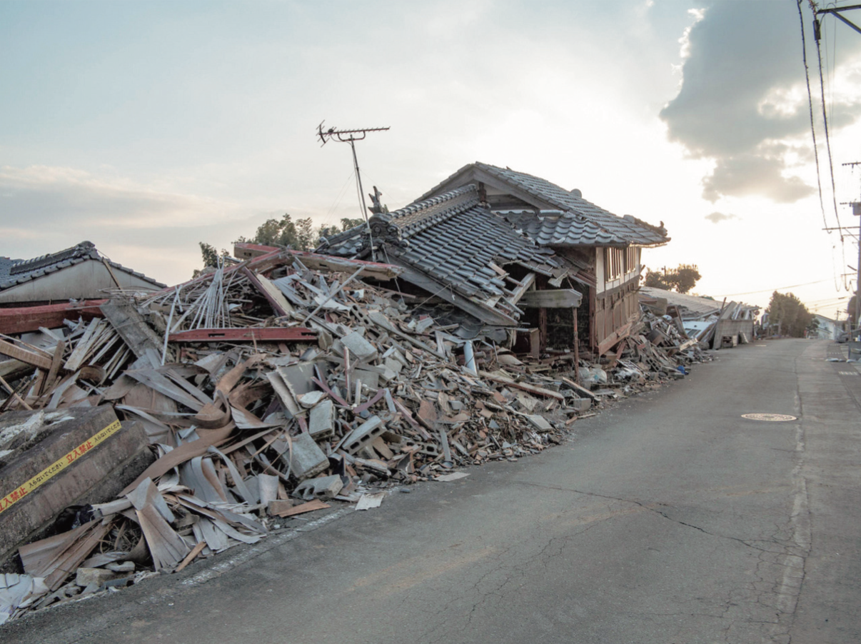 被災地の様子。