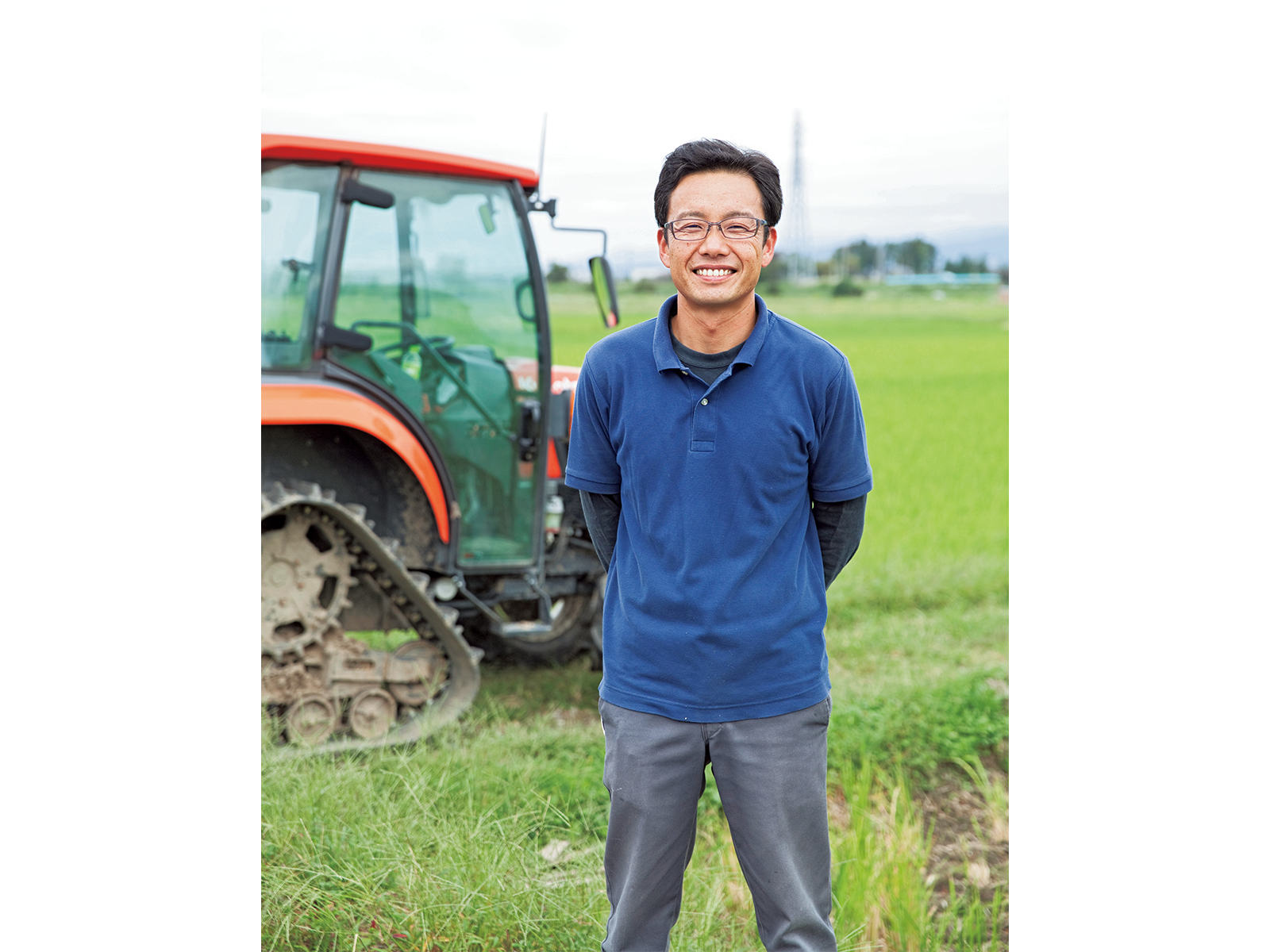就農前は車の整備・販売会社に勤めていた佐渡さん、38歳。若手農家として地域からも期待されている。