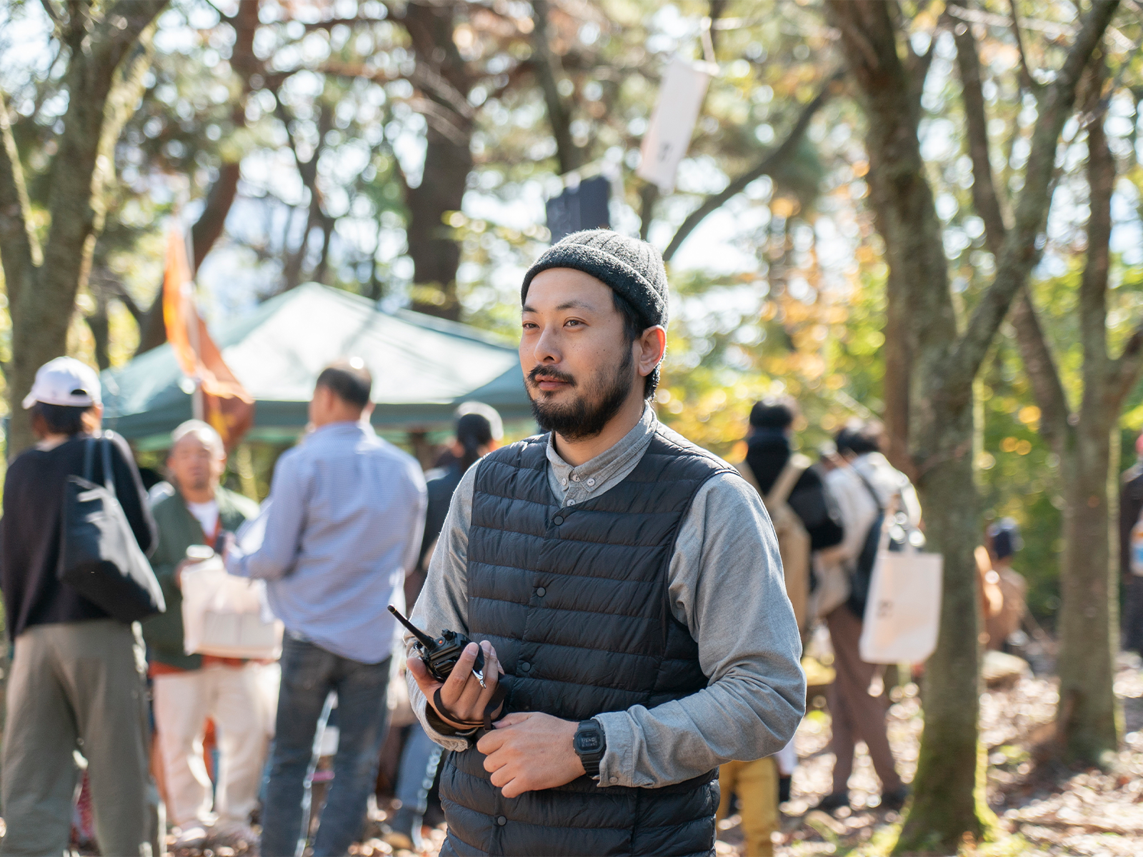 「FORESTIVAL」の発起人・長谷川和俊さん。当日は撮影も担当。