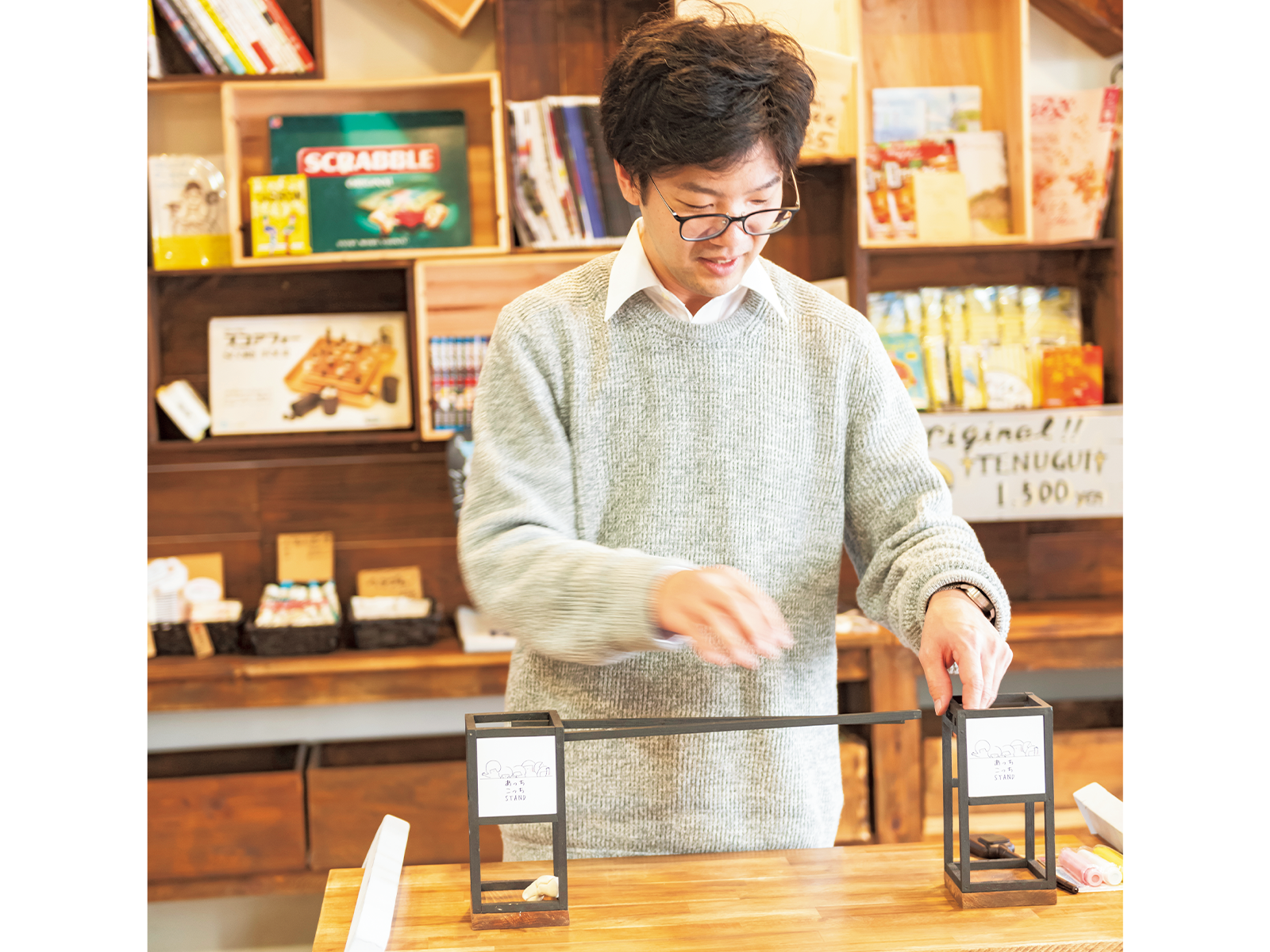 コーヒースタンドで使用するテーブルも中村さんがDIY。