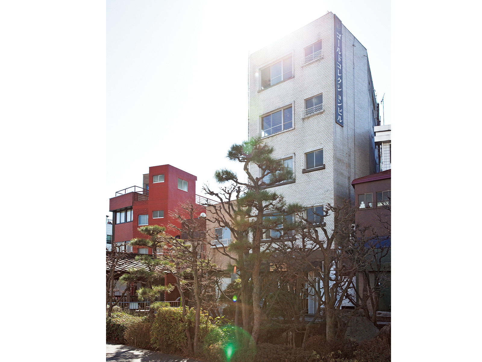 釜川沿いに立つ「ゴールドコレクションビル」。宝石店が入っていたときにそのビル名に。