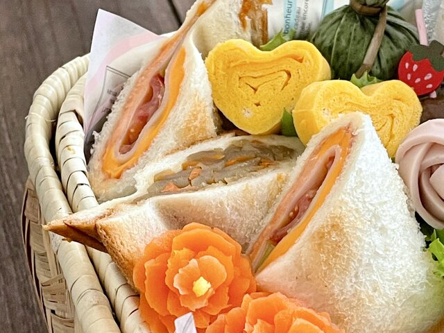 アラジンで作るホットサンド弁当