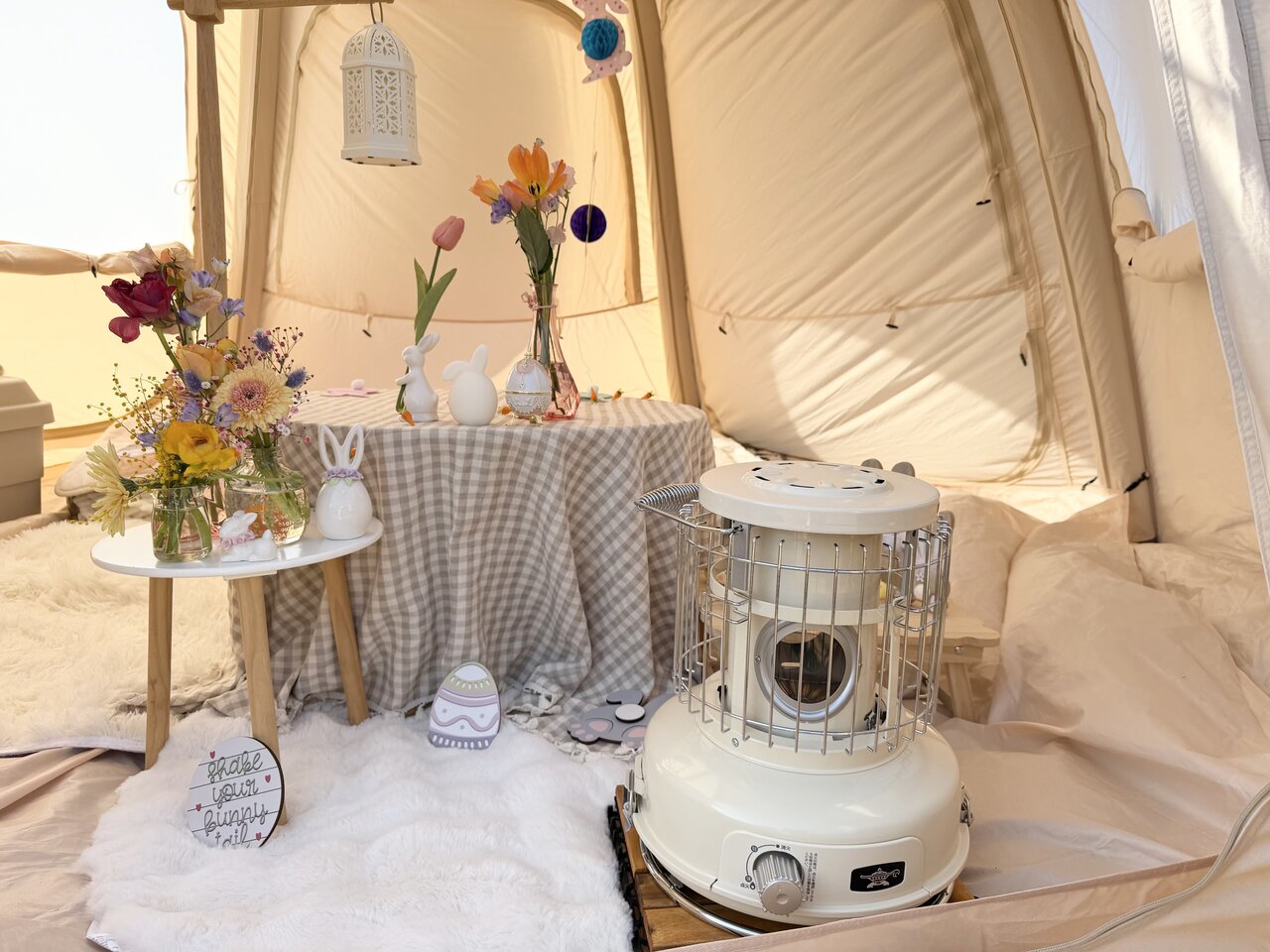 寒い夜の可愛い味方 『ポータブル ガス ストーブ』🧞‍♂️🤍