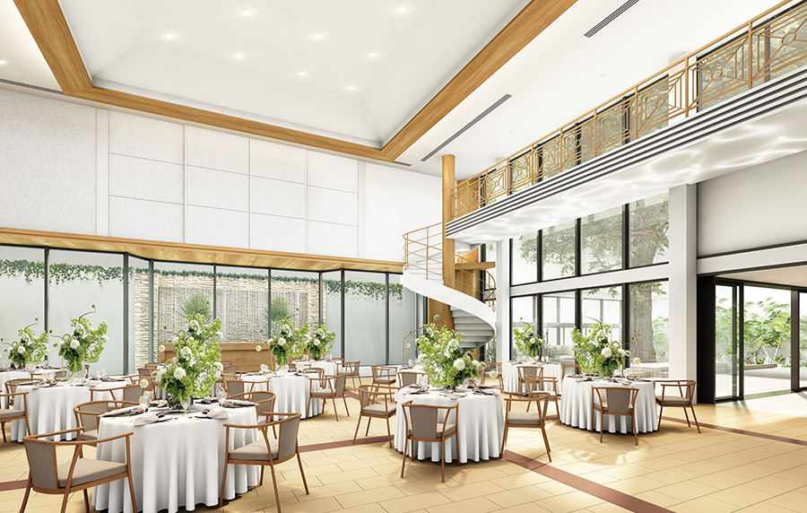 上質で心安らぐ 自然光あふれる大空間