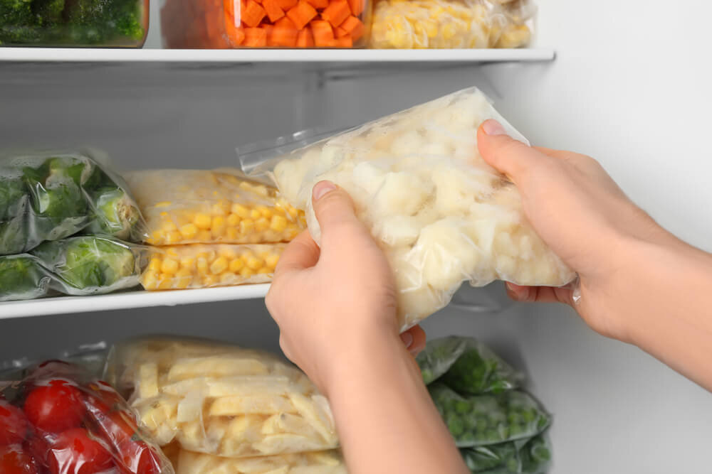 袋で保存された食材