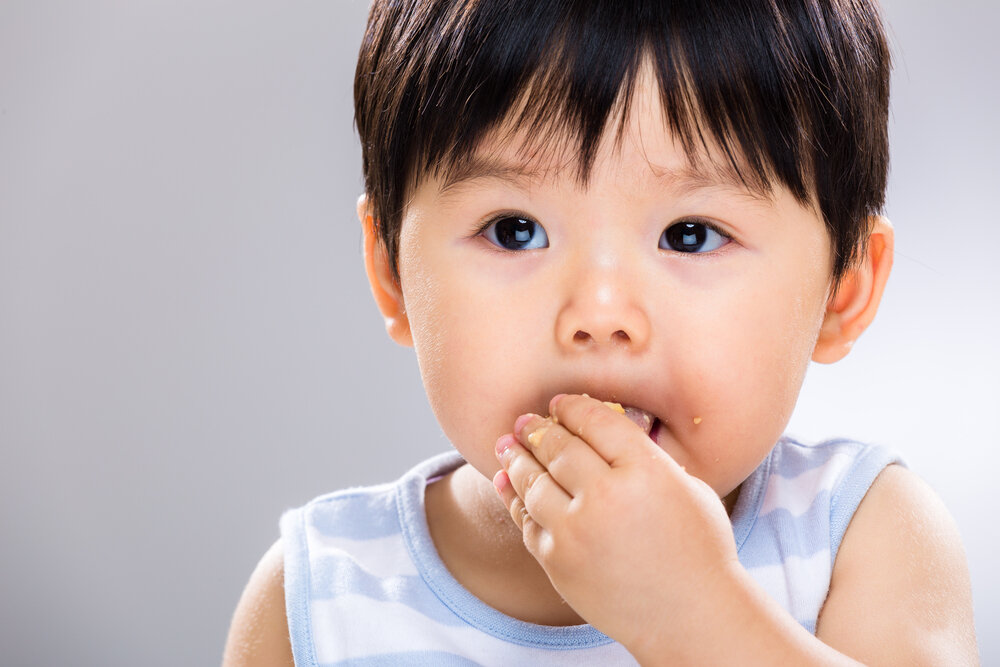 クッキーを食べる男の子