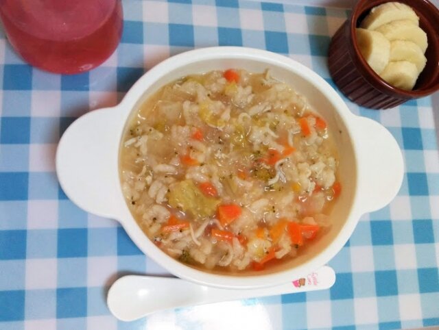 野菜と白身魚のうどん