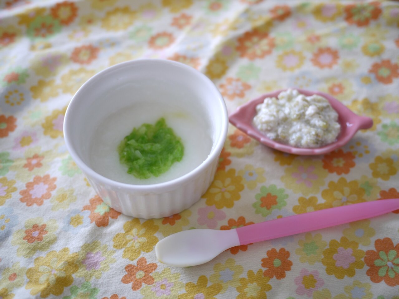 ペースト状にした豆腐の離乳食