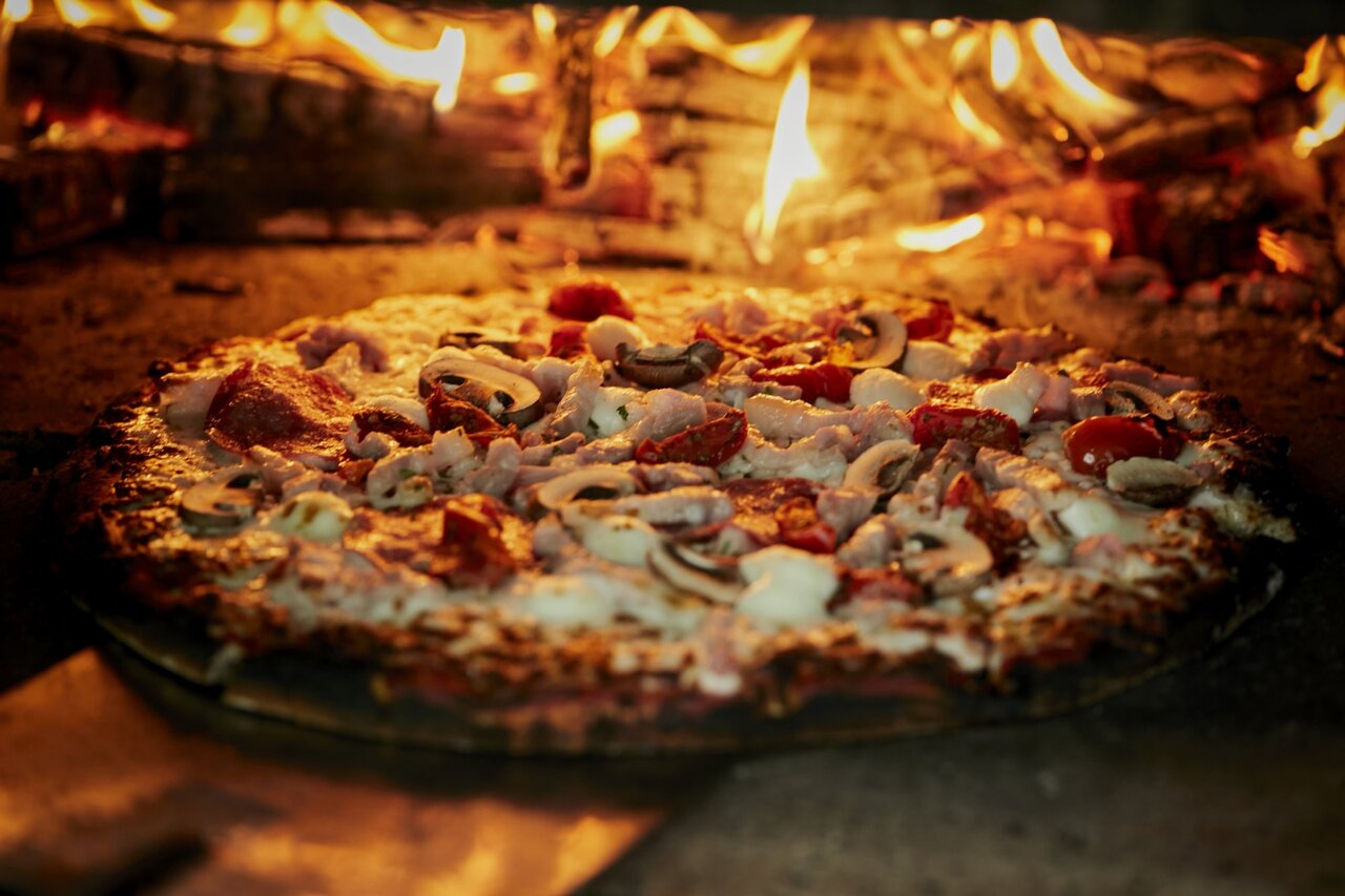 天守閣自然公園オートキャンプ場のピザ釜