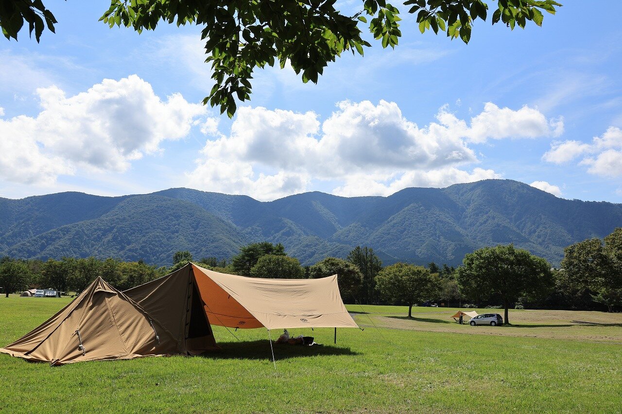 山に囲まれた吹上高原キャンプ場