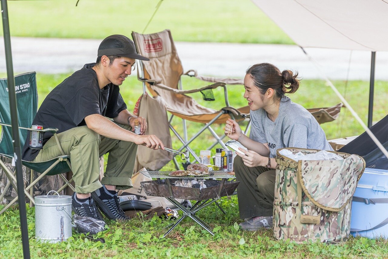 国営みちのく杜の湖畔公園でのバーベキュー