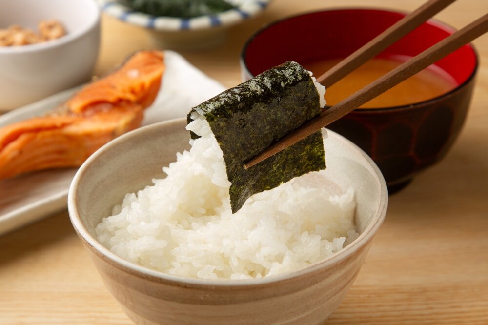 海苔が巻かれたご飯
